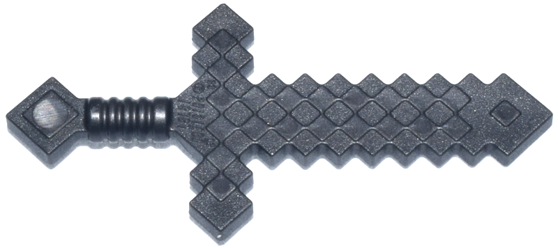 Weapon Sword Blocky in Pearl Dark Gray