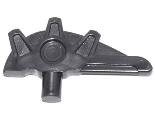 Weapon Blade with Bar and 3 Spikes in Pearl Dark Gray