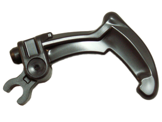 Large Figure Weapon Claw, Bent and Notched with Clip in Pearl Dark Gray