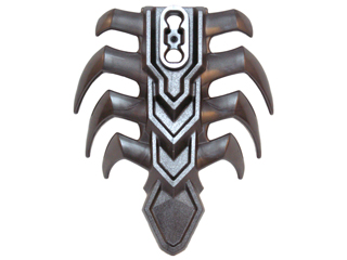 Large Figure Torso Cover, Armour, Ribbed in Pearl Dark Gray