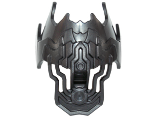Large Figure Shoulder Cover, Armour, Ridged in Pearl Dark Gray