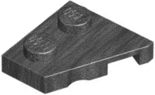 Wedge Plate 2 x 2 Left in Pearl Dark Gray