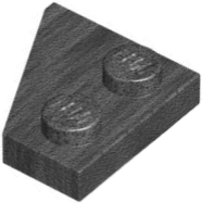Wedge Plate 2 x 2 Right in Pearl Dark Gray