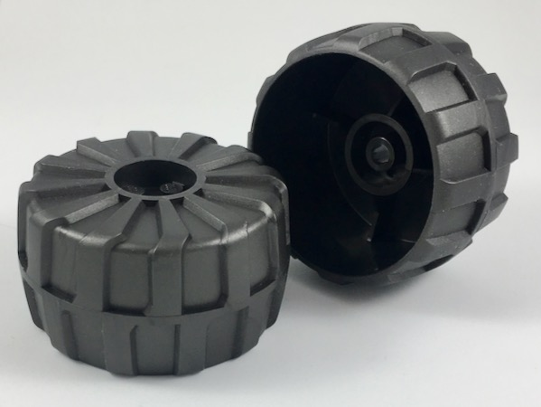 Wheel Hard Plastic Large (54mm D. x 30mm) in Pearl Dark Gray