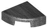 Tile Round 1 x 1 Quarter in Pearl Dark Gray