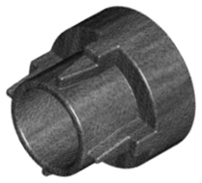 Technic Driving Ring Extension, 4 Ridges in Pearl Dark Gray