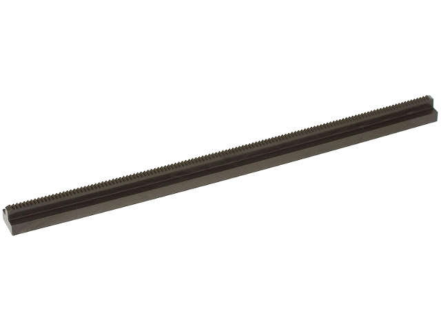 Vehicle Track, Train, Plain Rail Straight (no slots, no notches on end) in Pearl Dark Gray