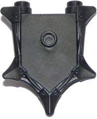 Shield Pentagonal with Spikes in Pearl Dark Gray
