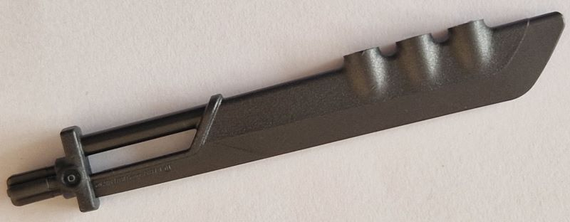 Large Figure Weapon Sword, 3 Bar Holes and Axle Hilt in Pearl Dark Gray