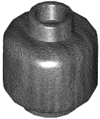 Minifig Head [Plain] [Hollow Stud] in Pearl Dark Gray