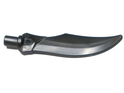 Weapon Sword Curved Blade with Bar in Pearl Dark Gray
