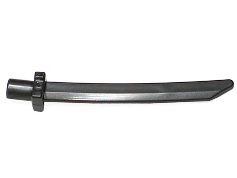 Weapon Sword Blade with Bar, Square Crossguard in Pearl Dark Gray
