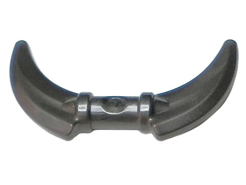 Weapon Scythe / Hook with Double Blades in Pearl Dark Gray
