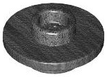 Equipment Cup / Teacup Saucer with Recessed Stud on Top [PLAIN] in Pearl Dark Gray