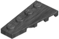Wedge Plate 4 x 2 Left in Pearl Dark Gray