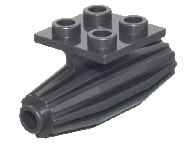 Engine, Strakes, 2 x 2 Thin Top Plate in Pearl Dark Gray