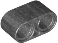 Technic Beam 1 x 2 Thick in Pearl Dark Gray