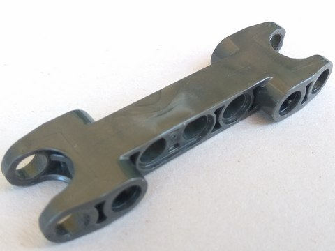 Technic Axle and Pin Connector 2 x 7 with Two Ball Joint Sockets in Pearl Dark Gray