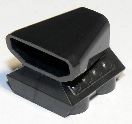Engine / Air Scoop 2 x 2 in Pearl Dark Gray