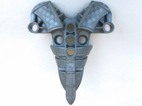 Large Figure Torso Cover, Armour, Toa Inika (Type 2) [Plain] in Pearl Dark Gray