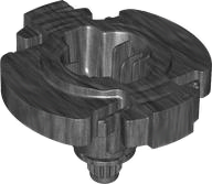 Projectile, Base for Spinner with Axle in Pearl Dark Gray