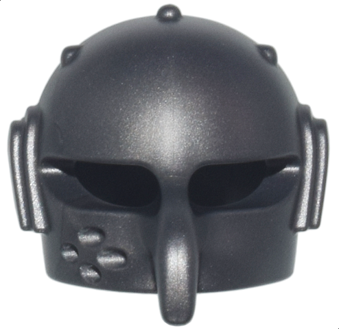 Helmet Orc with Straight Cheek Guards in Pearl Dark Gray