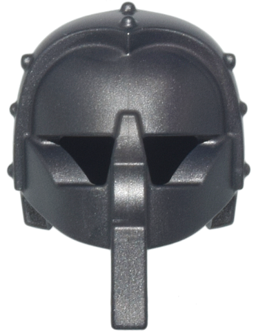 Helmet Orc with Curved Cheek Guards in Pearl Dark Gray