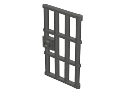 Door 1 x 4 x 6 Barred with Stud Handle in Pearl Dark Gray
