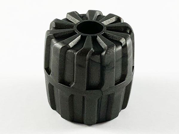 Wheel Hard Plastic Small (22mm D. x 24mm) in Pearl Dark Gray