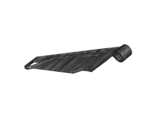 Large Figure Wing, Small in Pearl Dark Gray