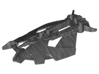 Large Figure Armor Panel / Shield in Pearl Dark Gray