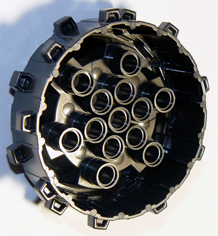 Wheel Hard Plastic with Small Cleats in Pearl Dark Gray