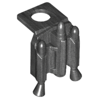 Minifig Neckwear Jet Pack with Nozzles (Mandalorian) in Pearl Dark Gray