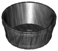 Barrel Half Large with Axle Hole in Pearl Dark Gray