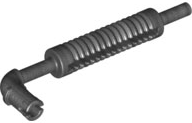 Exhaust Pipe with Technic Pin - Flat End, Squared Hole in Pearl Dark Gray