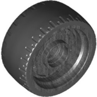 Wheel Rim 24 x 12 with Black Tyre in Pearl Dark Gray