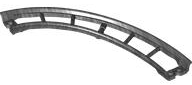 Vehicle Track, Roller Coaster, Curve Ramp 13 x 13 x 3 in Pearl Dark Gray