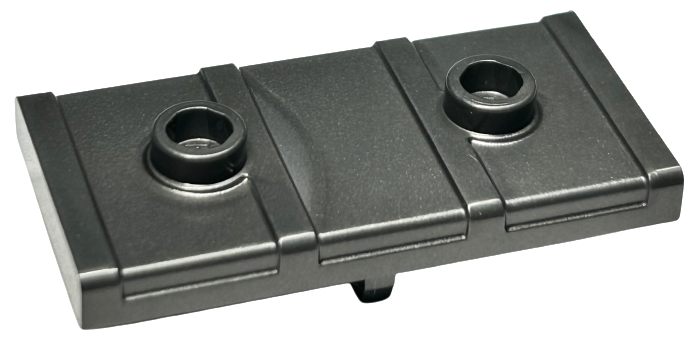 Treasure Chest Lid, Flat with 2 Studs in Pearl Dark Gray