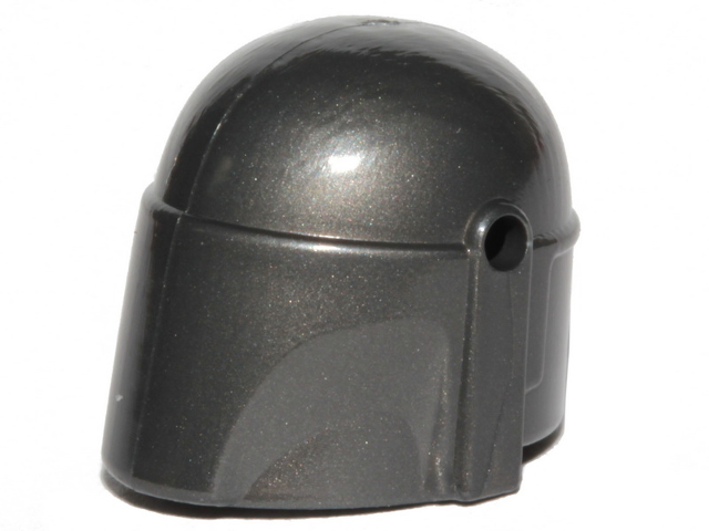 Helmet Mandalorian with Holes [Plain] in Pearl Dark Gray