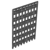 Door 1 x 8 x 12 Castle Gate (Portcullis) in Pearl Dark Gray