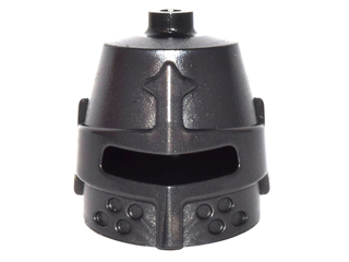 Helmet Castle Closed with Eye Slit in Pearl Dark Gray