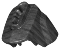 Large Figure Limb Cover, Size 3, Armor with Ball Joint Socket in Pearl Dark Gray