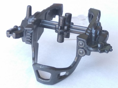 Large Figure Mask, Face Shield with Saw Blade in Pearl Dark Gray