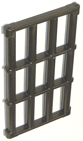 Door Grill 1 x 4 x 6 in Pearl Dark Gray