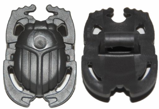 Shield Scarab in Pearl Dark Gray