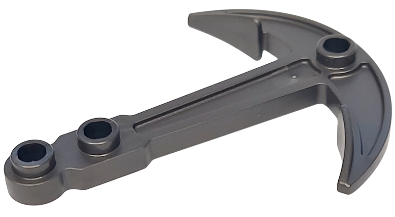 Boat, Anchor - Two Top Holes in Pearl Dark Gray