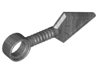 Weapon Spear Short with Hole in Pearl Dark Gray