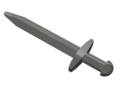 Weapon Sword / Greatsword Pointed with Thin Crossguard in Pearl Dark Gray