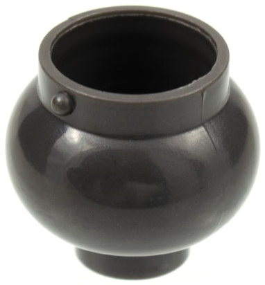 Minifig Pot Small with Handle Holders in Pearl Dark Gray