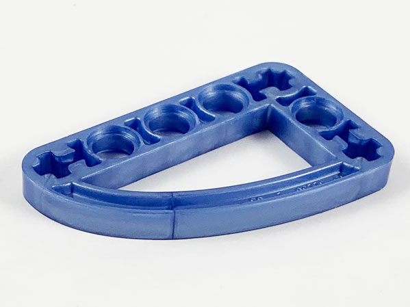 Technic Beam 3 x 5 L-Shape with Quarter Ellipse Thin in Pearl Sand Blue